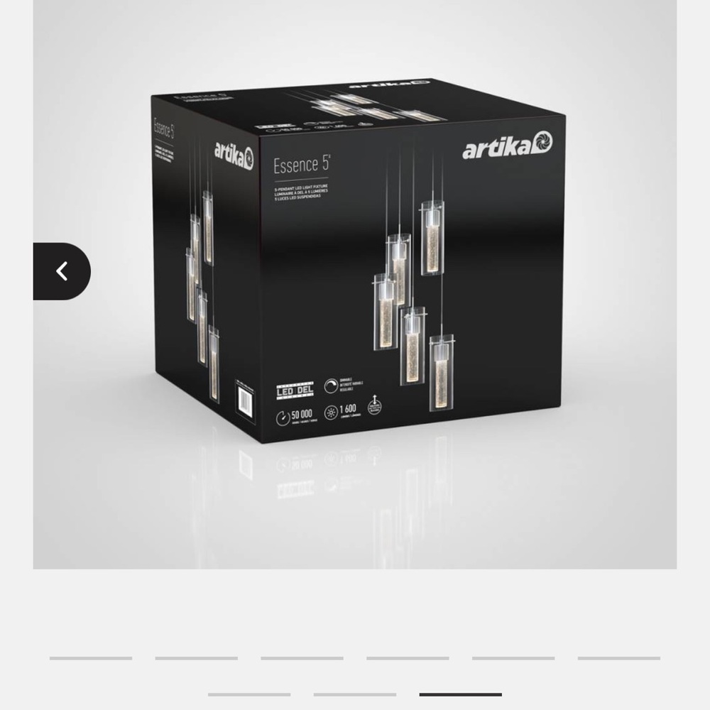 Artika 5 globe holographic pendant light.